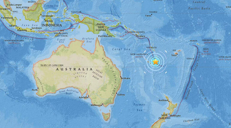 earthquake near australia