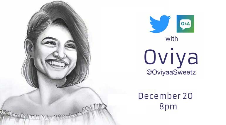 oviya twitter account live chat